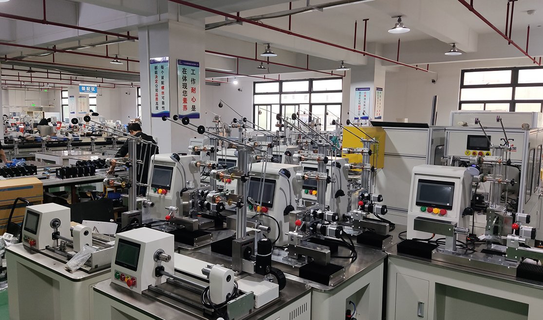 multiple resistance wire winding machines arranged for industrial production